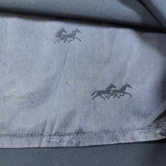 Vintage Escada Navy High-Waisted Wool Pleated Midi Skirt Size 38/Small - Picture 13 of 16